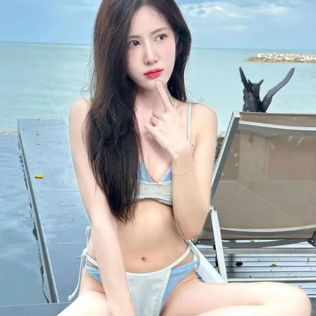 ส่งไวจากไทย 🧡บิกินี่4ชิ้น set บิกินี่ทูโทน จับคู่เลเยอร์ดูเก๋ bikini รุ่นใหม่ ชุดไปทะเล ผ้าเนื้อดี - รูปที่ 4