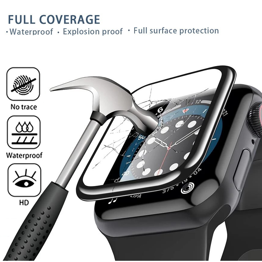 ฟิล์มกันรอยหน้าจอ 3D กันน้ํา สําหรับ Compatible For AppleWatch Series 11,10 9 8 7 6 SE 5 4 3 2 1 ขนาด 49 มม. 41 มม. 45 มม. 40 มม. 44 มม. 38 มม. 42 มม. ฟิล์ม i watch Film