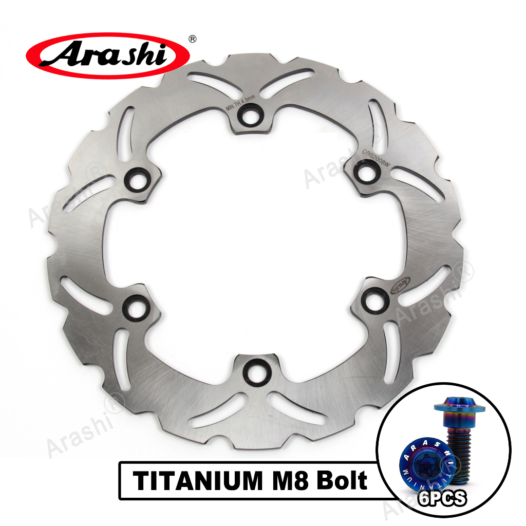Arashi 256 มม.ด้านหลังเบรคดิสก์โรเตอร์และสลักเกลียวยึดไทเทเนียมสําหรับ HONDA XLV1000 VARADERO/CB1100