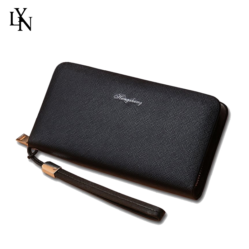 LYN กระเป๋าสตางค์ผู้หญิง ใบยาว กระเป๋าสตางค์มัลติฟังก์ชั่น มีซิป ใส่บัตร ใส่โทรศัพท์มือถือ มีเชือกคล้องมือ ป้องกันการสูญหาย ความจุสูง