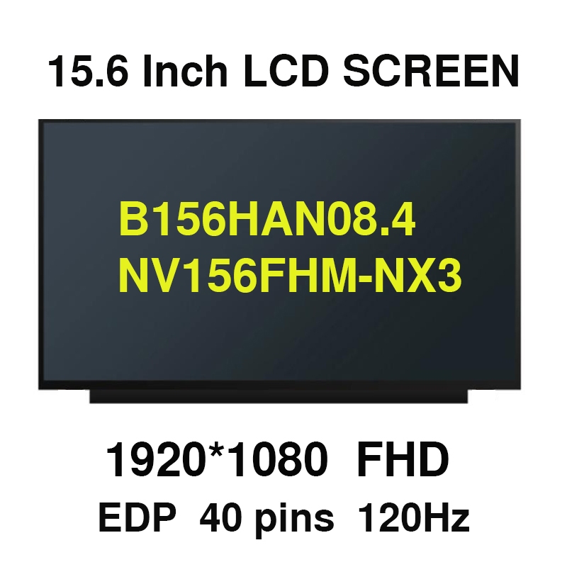 15.6 นิ้ว IPS 144Hz แล็ปท็อปหน้าจอ LCD B156HAN08.4 fit NV156FHM-NX3 สําหรับ Acer Nitro 5 AN515-44 AN515-55 MSI katana GF66 LED