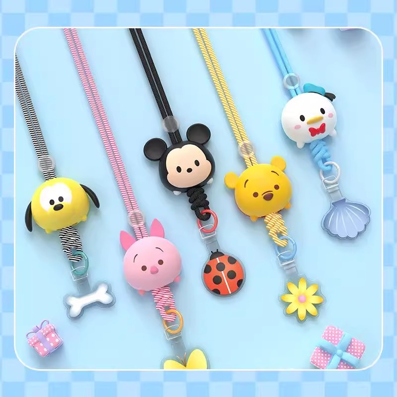 🚚ส่งภายใน 24 ชั่วโมง🚚Genuine Disney loose mobile phone lanyard series blind box
