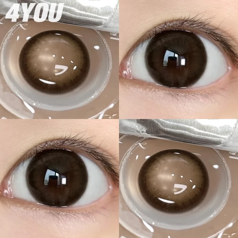 1คู่เกรด0.00-8.00สีน้ําตาลสีดําคอนแทคเลนส์ตาโตเลนส์ธรรมชาติรายปีใช้กับกรณี14.5มิลลิเมตร