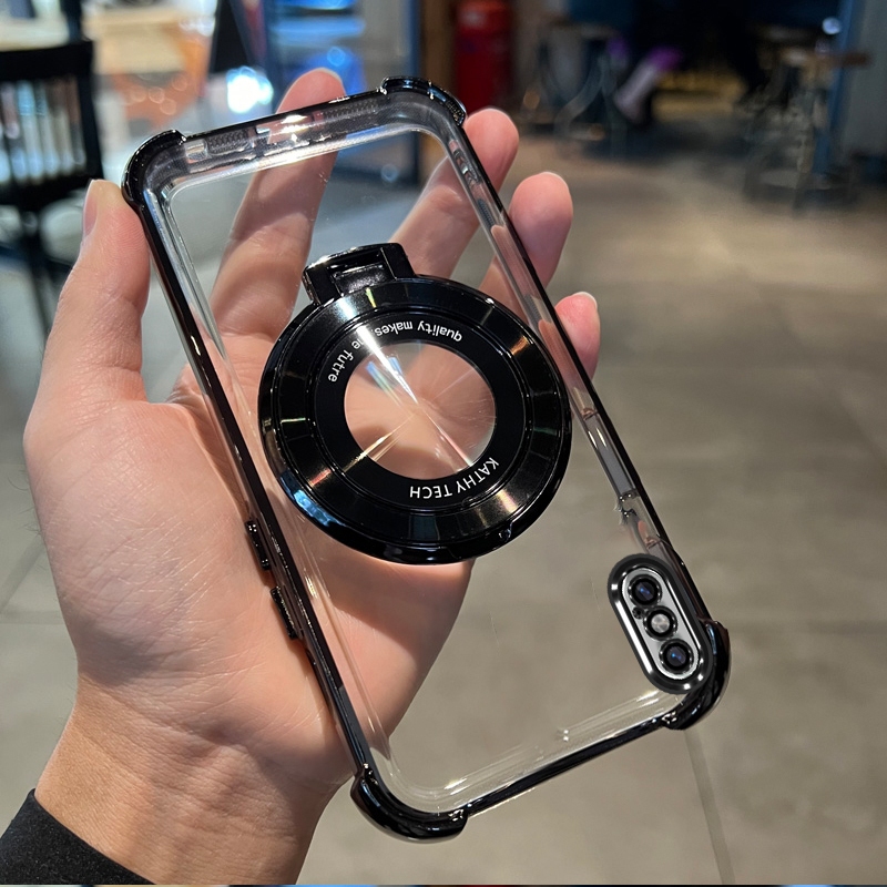 FOR เคส เคสสำหรับ iPhone X S iPhone XR iPhone XS Max เคสโทรศัพท์แบบนุ่ม ซิลิโคนกันกระแทก ดีไซน์ใหม่สวยงาม ใสพร้อมที่วาง SJXWXZJ01