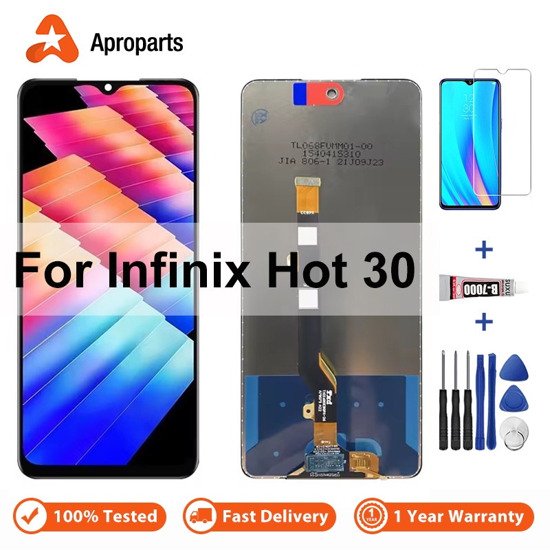 สําหรับ Infinix Hot 30 Hot30 5G X6831 X6832 จอแสดงผล LCD Touch Screen Digitizer Assembly กรอบ