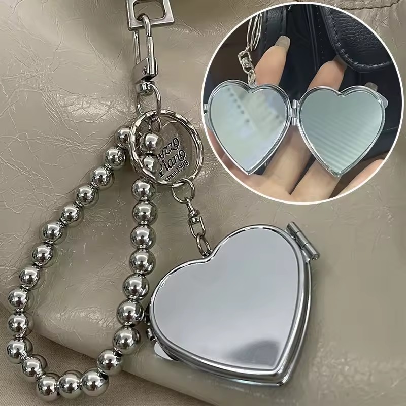 สไตล ์ เกาหลี ins Niche ประณีต High-End โลหะ Love ลูกปัด Love กระเป ๋ าจี ้ พวงกุญแจรถแต ่ งหน ้ าหญิง