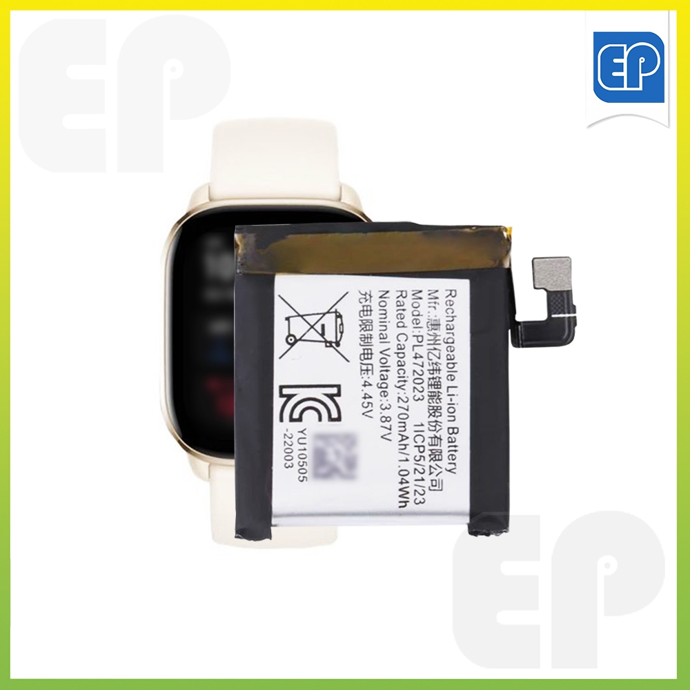 ใหม่ PL472023 แบตเตอรี่ทดแทนสําหรับ Huami Amazfit GTS 4 mini Smartwatch 270mAh
