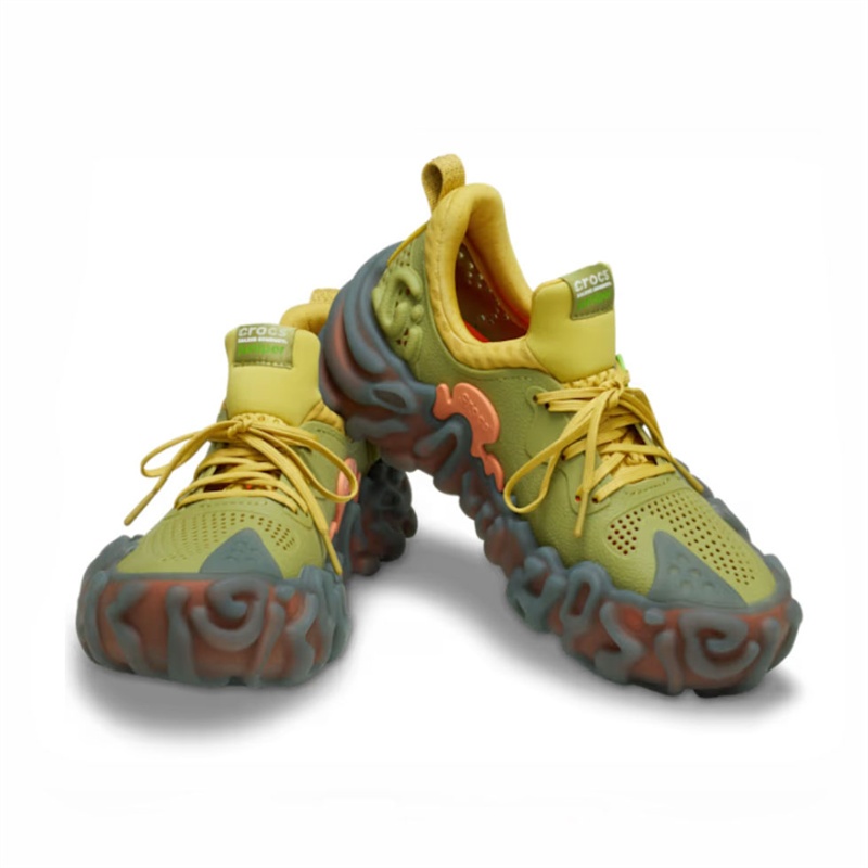 Crocs รองเท้าผู้ชาย Salehe Bembury X Juniper รองเท้าผ้าใบรองเท้าผ้าใบลายนิ้วมือแบบผูกเชือกระบายอากาศ  | 208694