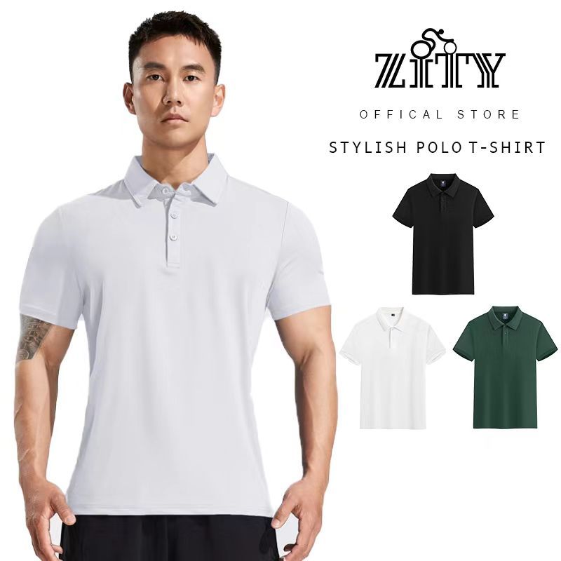 ZITY 【S-4XL】เสื้อโปโล คอปก แขนสั้น ติดกระดุม เข้ารูป ระบายอากาศได้ดี ลําลอง สไตล์เรียบง่าย เสื้อโปโล เหมาะกับฤดูร้อน