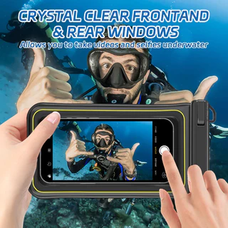 IPX8 กระเป๋าใส่โทรศัพท์กันน้ําลอย [เบาะฟองน้ํา] เคสโทรศัพท์กระเป๋าแห้งสําหรับ iPhone 17 16 15 14 Pro 13 13 Pro Max 12 11 XR XS SE, Samsung Galaxy