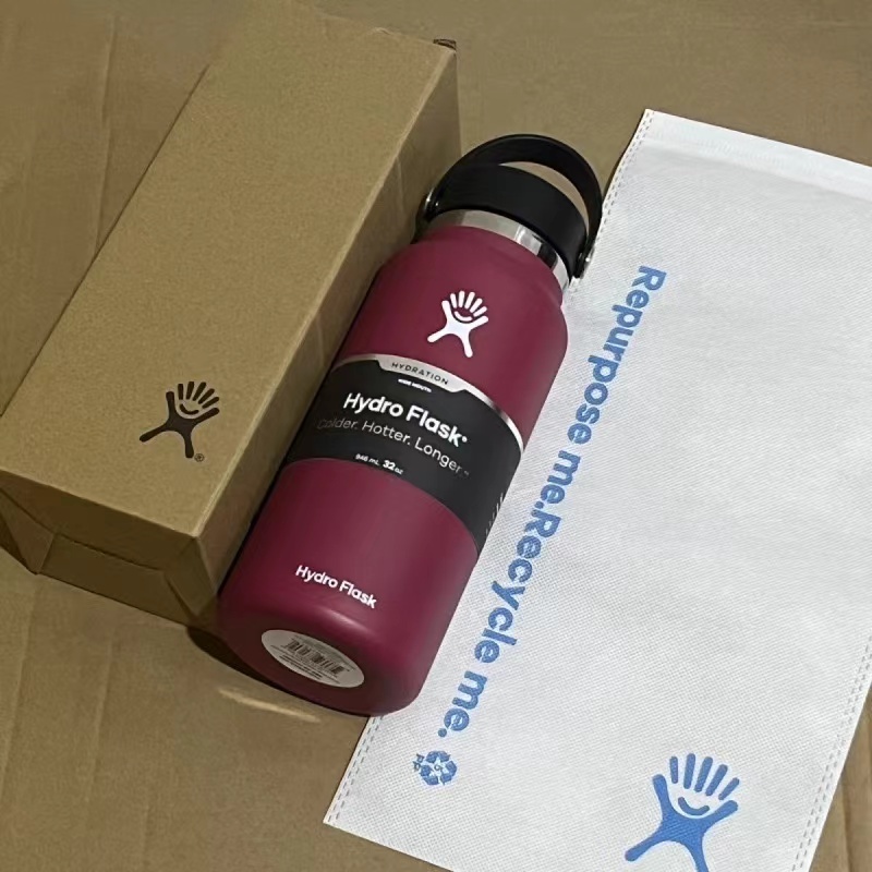 Hydro Flask 2.0 32oz/40oz ขวดน้ําปากกว้าง --ไวน์แดง