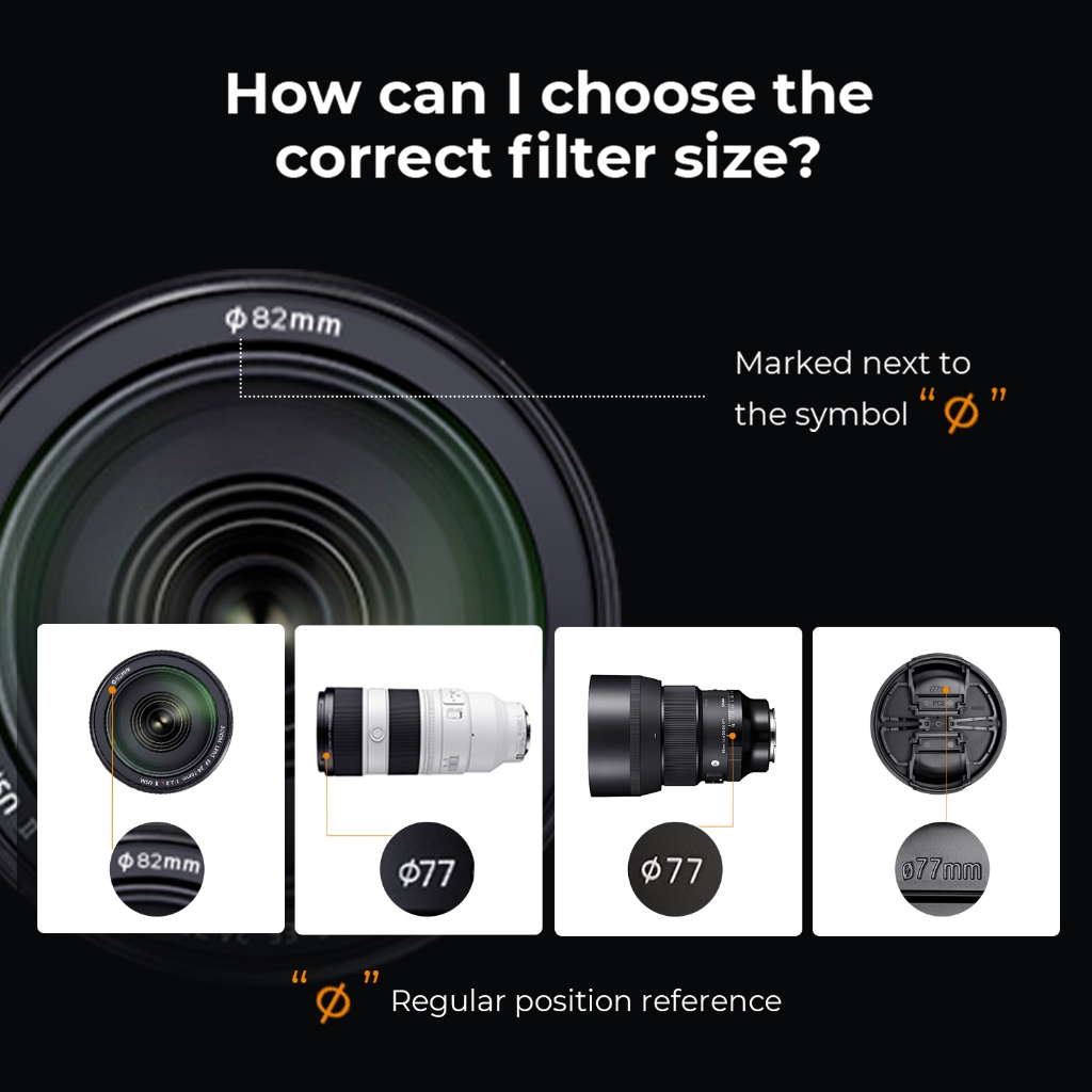 K&f Concept 37-82mm 3-in-1 Lens Filter Variable ND2-32 (1-5 Stops) & Circular Polarizing Filter CPL & Black Mist 1/4 พร้อม 28 Multi-Coated สําหรับเลนส์กล้อง Nano-Xcel Series
