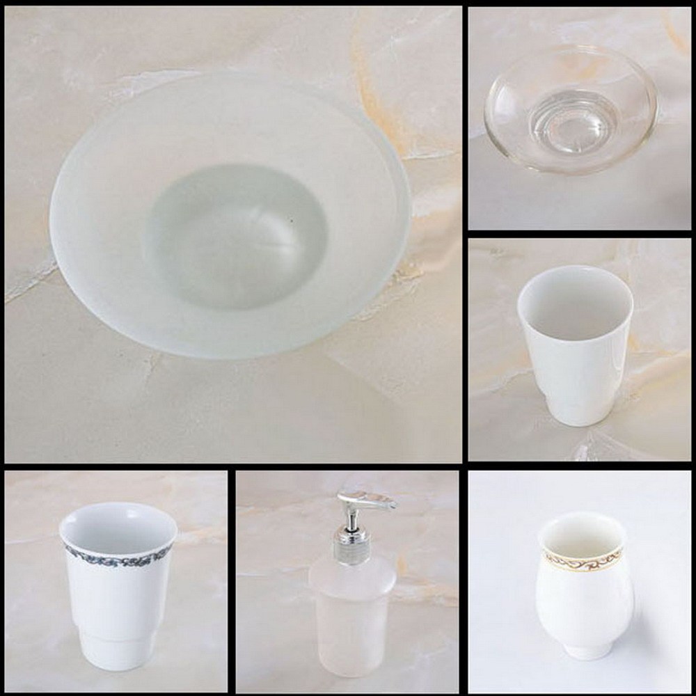 ชิ้นส่วนทดแทนสําหรับอุปกรณ์ห้องน้ําถ้วยเซรามิคถ้วยแก้วจานสบู่แก้วเครื่องจ่ายสบู่แก้วฝ้า 2zh099