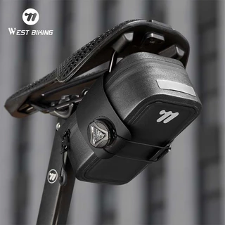 WEST BIKING จักรยานหางกระเป๋า 0.5L แบบพกพา ถุงอานจักรยานกันน้ำแบบล็อคตัวเองได้อย่างรวดเร็วถอดชิ้นส่วนที่แขวนไฟท้ายจักรยานเสือภูเขาเสือหมอบอุปกรณ์พับ