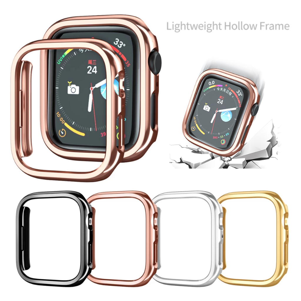เคสนาฬิกาข้อมือ PC เคลือบเงา น้ําหนักเบา สําหรับ Compatible For IWatch Case Series11,10, 9 8 7 se 6 5 4 ขนาด 41 มม. 45 มม. 38 มม. 42 มม. 40 มม. 44 มม. เคส i watch case