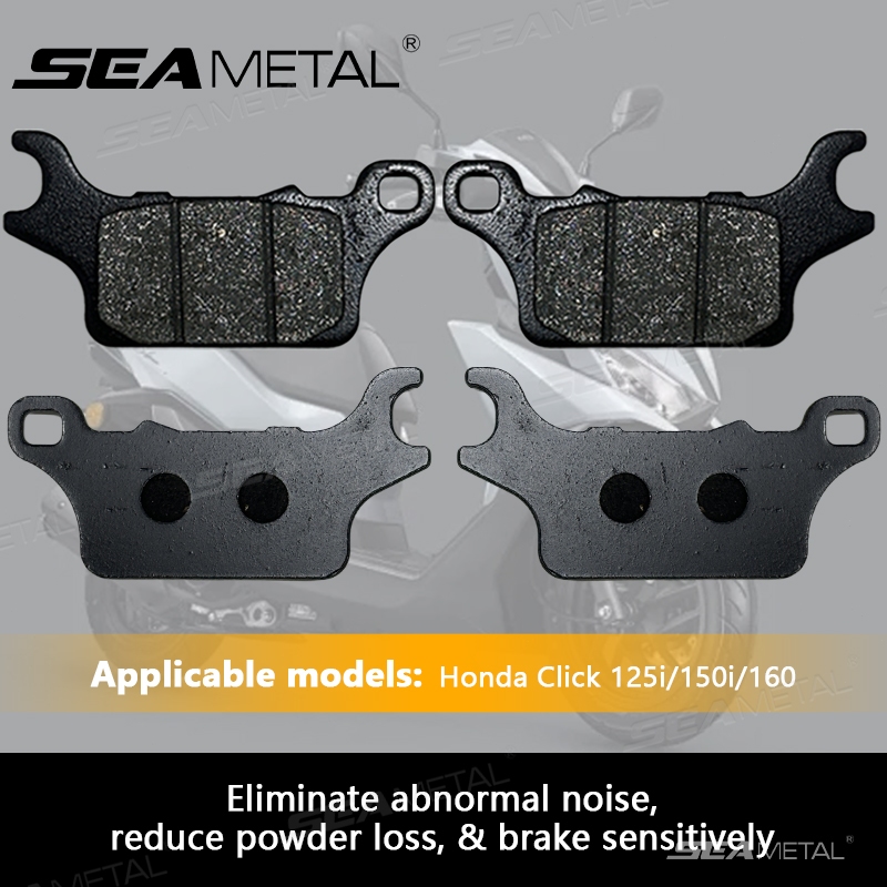 Seametal ผ้าเบรครถจักรยานยนต์ Disc Pad ด้านหน้าด้านหลังจักรยานไฟฟ้า Caliper Honda Click 125i Beat 11