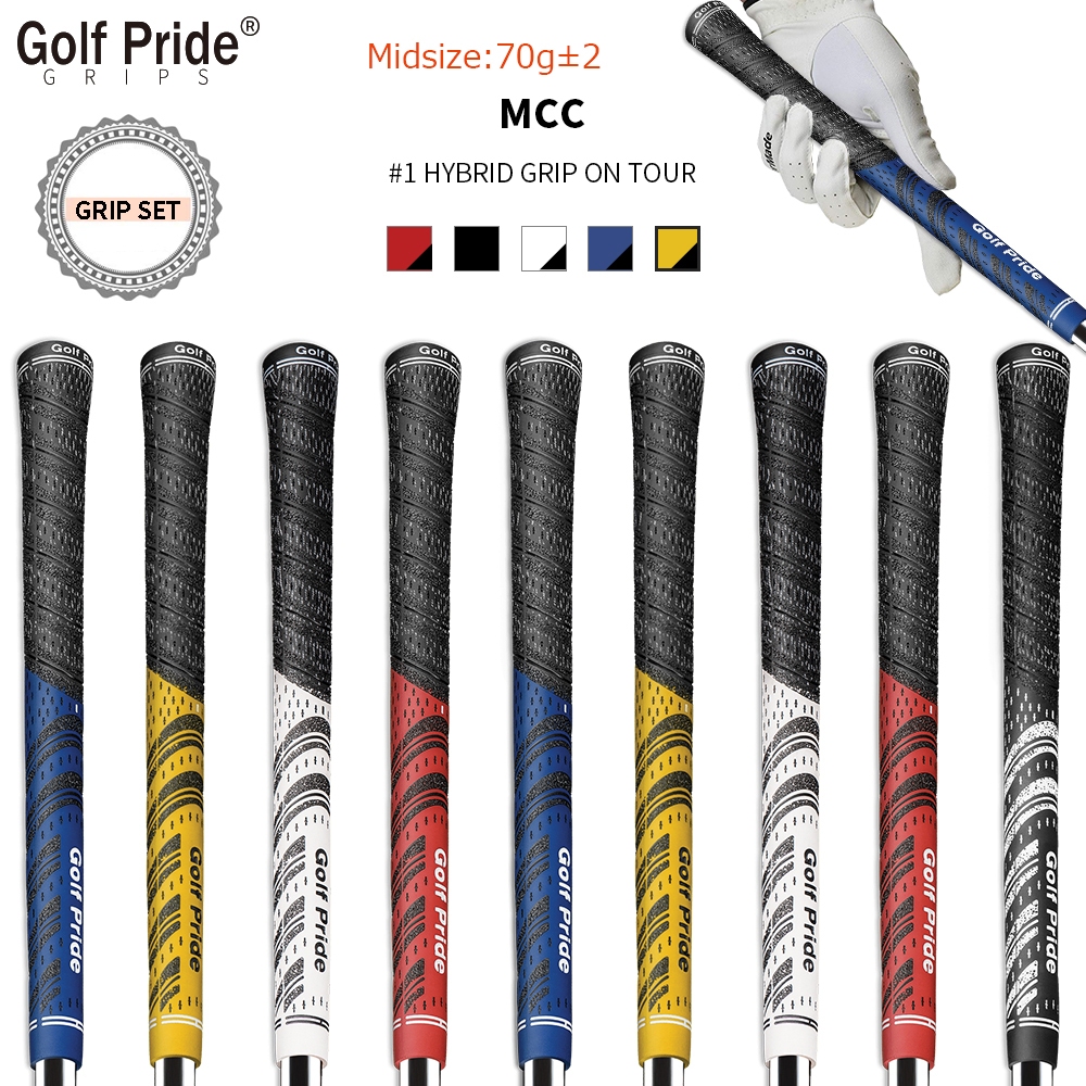 สายเส้นด้ายคาร์บอน MIDSIZE Golf Grips ด้ามจับไม้กอล์ฟเหล็กและไม้ด้ามจับด้ามจับกอล์ฟ 10 ชิ้น/13 ชิ้น