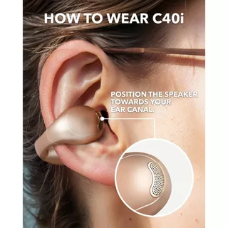 Soundcore By Anker C40i Flexible and Comfortable Clip-On Earbuds หูฟังบลูทูธไร้สาย หูฟังไร้สาย หูฟังบลูทูธ เสียงเบสหนัก