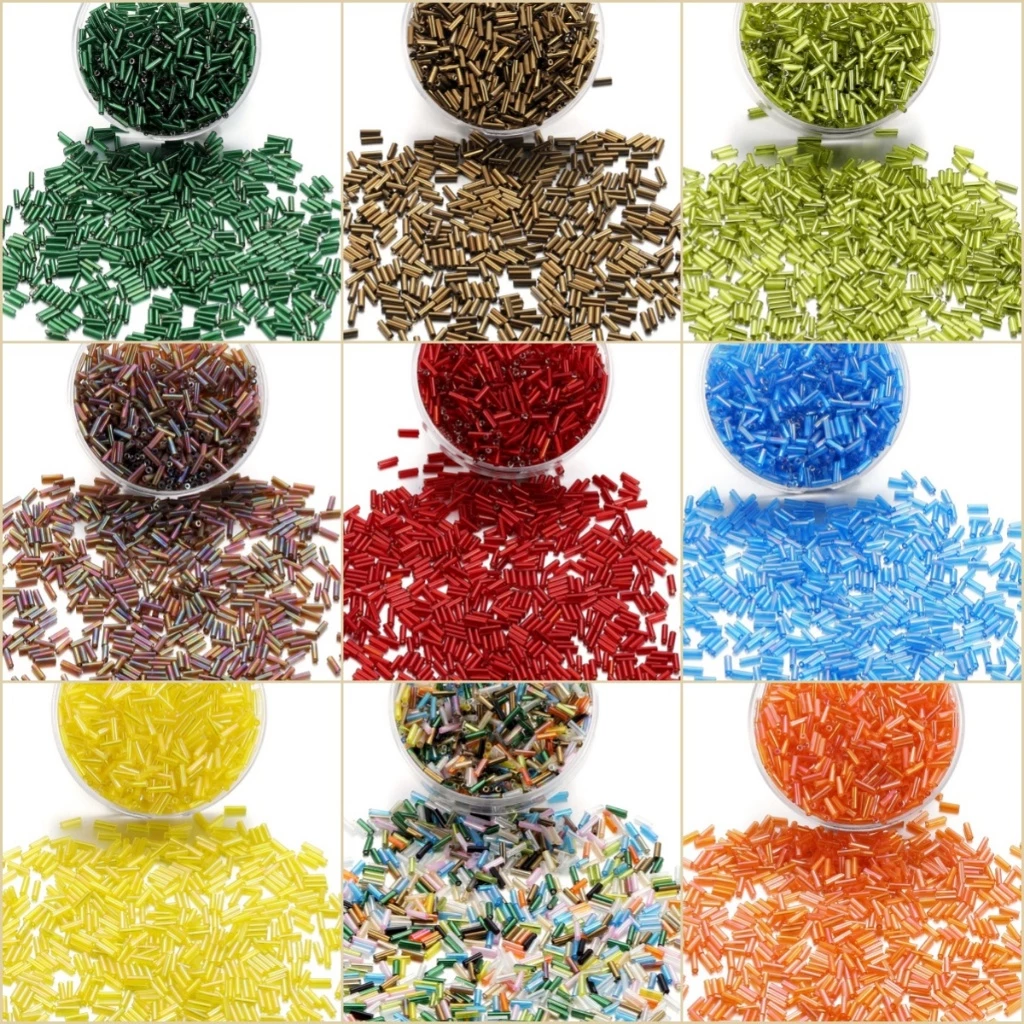 400pcs/pack ลูกปัดแก้วยาว ลูกปัดคริสตัล ใช้สำหรับ DIY ลูกปัดขนาดเล็ก.