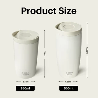 BOTTLE BOTTLE ขวด ฉนวนแก้วเดินทาง 350 มล./500 มล. ถ้วยกาแฟสํานักงานสแตนเลสพร้อมฝาปิดปุ่มกดเก็บความเย็นและร้อน