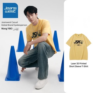 Jeanswest Wang Yibo เดียวกันใหม่ขนาดใหญ่พิเศษแขนสั้นผ้าฝ้าย …