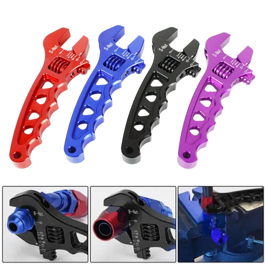 An3 ถึง AN12 รถอลูมิเนียมปรับ AN ประแจ Spanner AN3 AN4 AN6 AN8 AN10 AN12 ท่อน้ํามันเครื่องมือติดตั้ง
