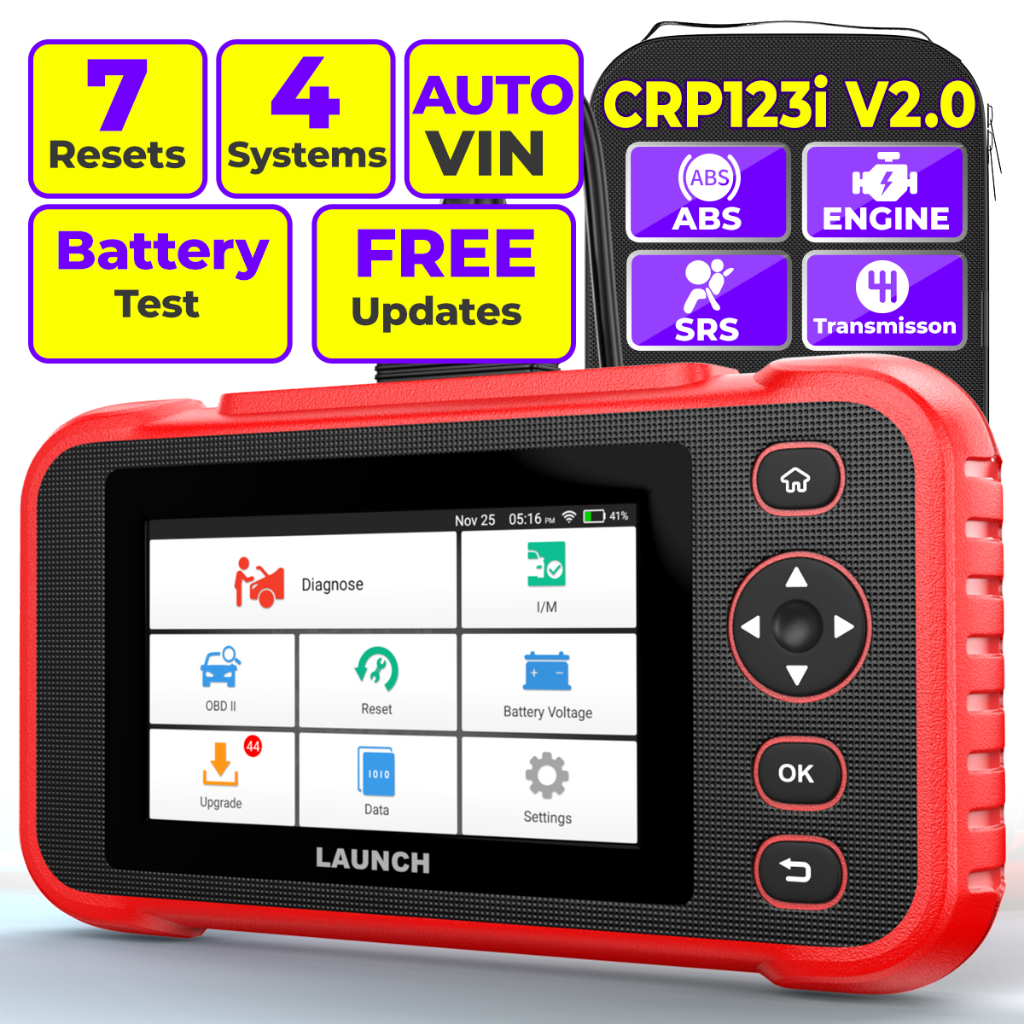 Launch X431 CRP123I V2.0 OBD2 scanner เครื่องมือวินิจฉัยเครื่องยนต์ ABS SRS Transmission เครื่องอ่าน