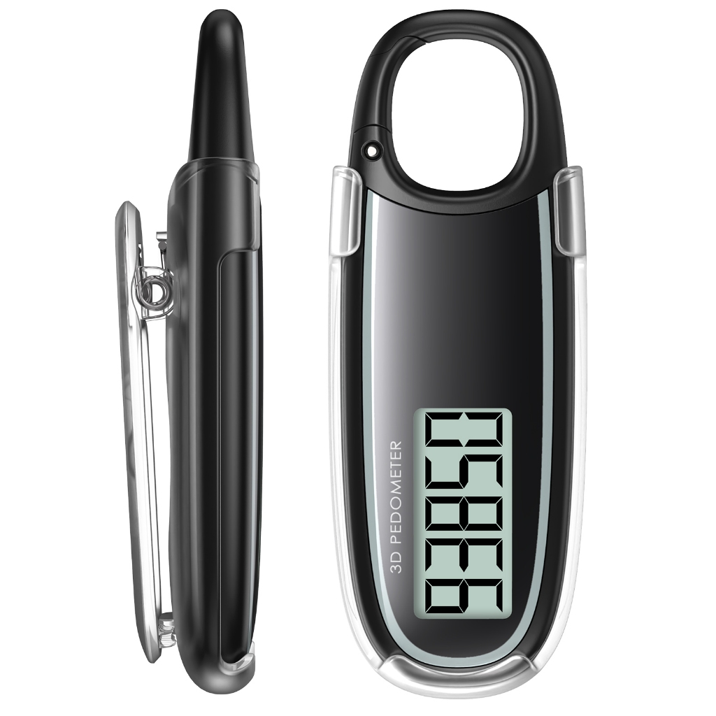 Oria 3D Pedometer Step Counter Ankle Tracker พร้อมคลิปที่ถอดออกได้สําหรับผู้ชายผู้หญิงเด็กเดิน