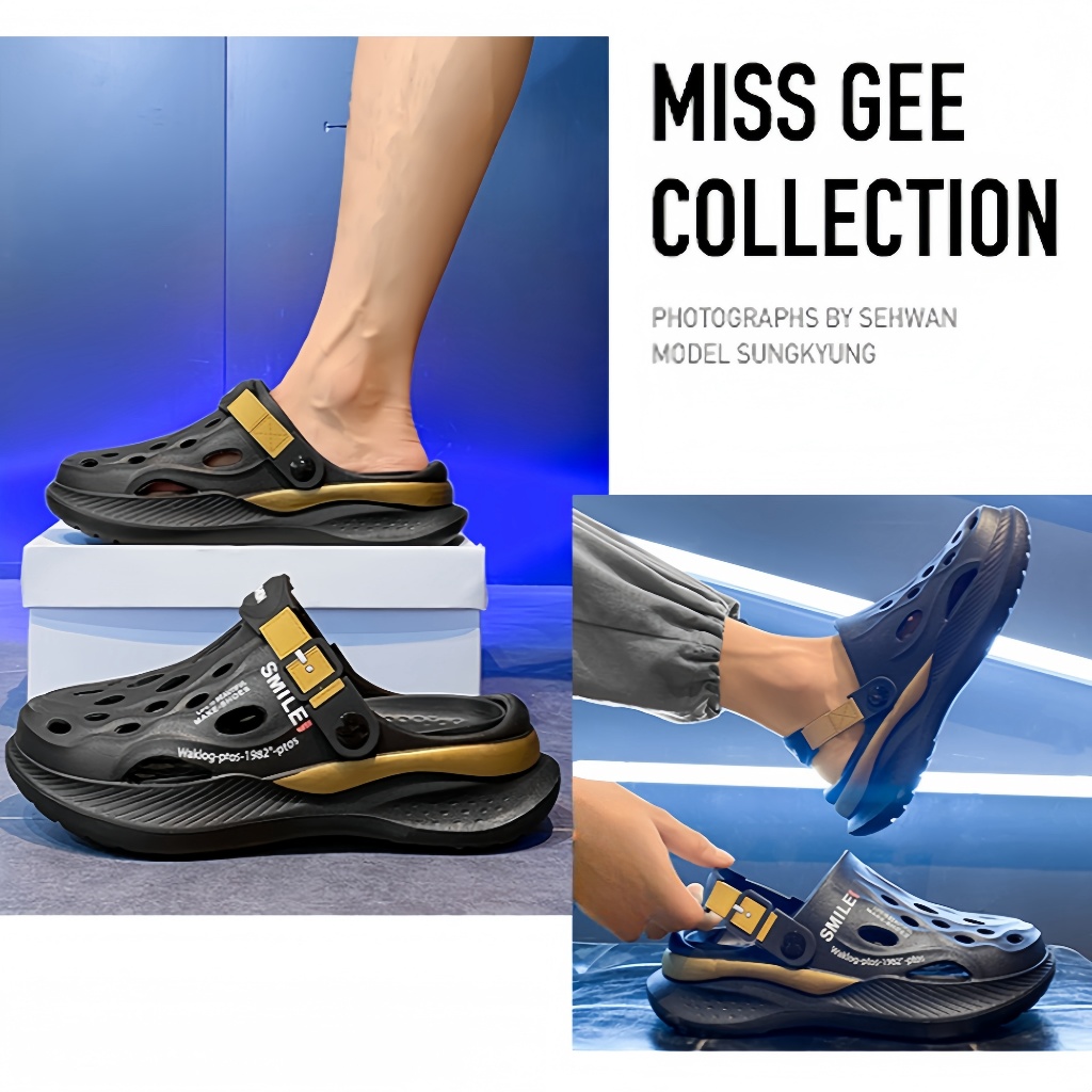 Mcwalk รองเท้าเจลลีชายหญิง 36-45 พื้นกันลื่น/ซักง่าย/ใส่สบาย ดีไซน์หัวโต สำหรับยืนนาน Unisex รองเท้าแตะ