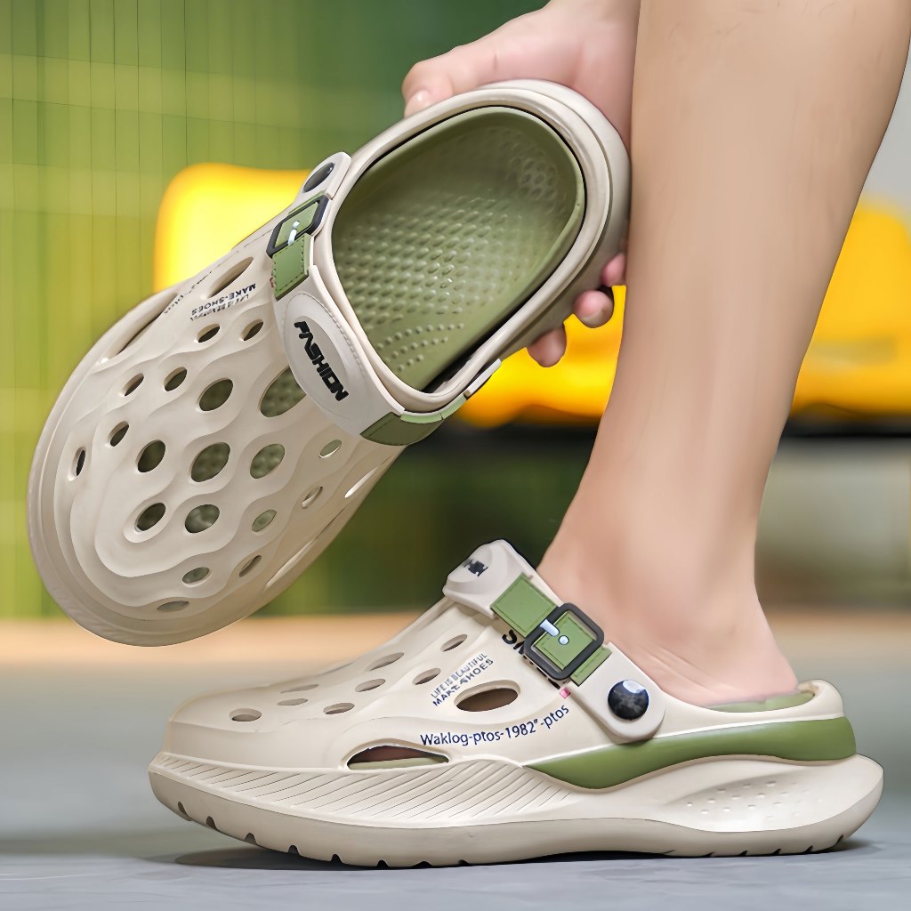 Mcwalk รองเท้าเจลลีชายหญิง 36-45 พื้นกันลื่น/ซักง่าย/ใส่สบาย ดีไซน์หัวโต สำหรับยืนนาน Unisex รองเท้าแตะ