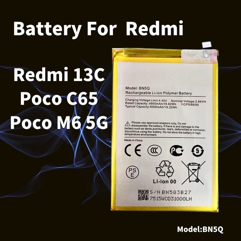 แบตเตอรี่สําหรับ for Redmi 13C / POCO C65 / POCO M6 5G 23128PC33I 23100RN82L 23106RN0DA แบต BN5Q
