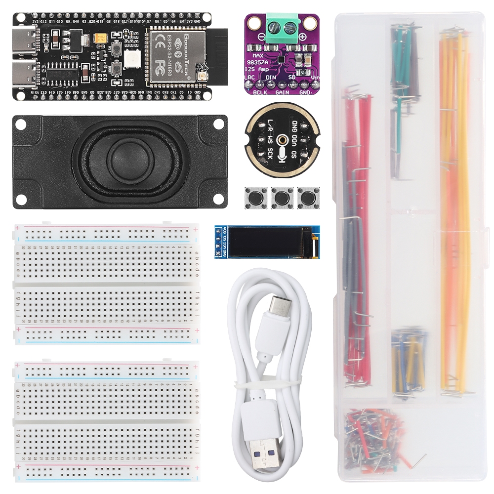 Tscinbuny ESP32 Basic Starter Kit Al Smart Voice Chat WIFI + Bluetooth IoT Development Breadboard Ki