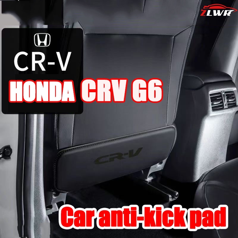 ZLWR HONDA CRV G6 แผ่นรองป้องกันการเตะที่นั่ง วัสดุหนัง แผ่นรองป้องกันการเตะเบาะหลังกันรอยขีดข่วนและทนต่อการสึกหรอ อุปกรณ์ดัดแปลงภายในรถยนต์