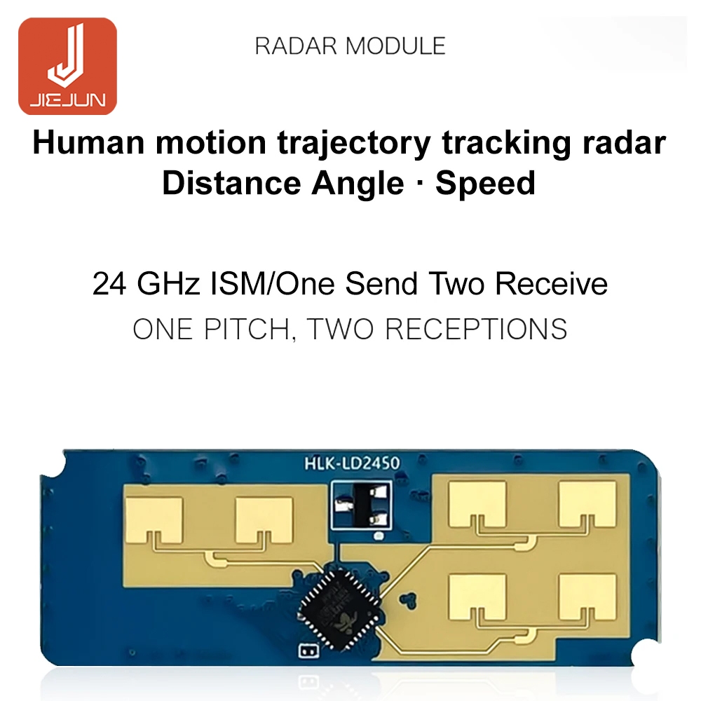Hlk-ld2450 DC5V 24G MM Wave Human Motion Tracking Radar Sensor โมดูล LD2450 Sensing ระยะทาง 8M Smart