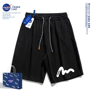 NASA กางเกงขาสั้นสำหรับเด็กสไตล์อเมริกัน เนื้อผ้าฝ้ายนุ่มสบายผิว ฤดูร้อนรุ่นใหม่ปี 2025 ลายเส้น