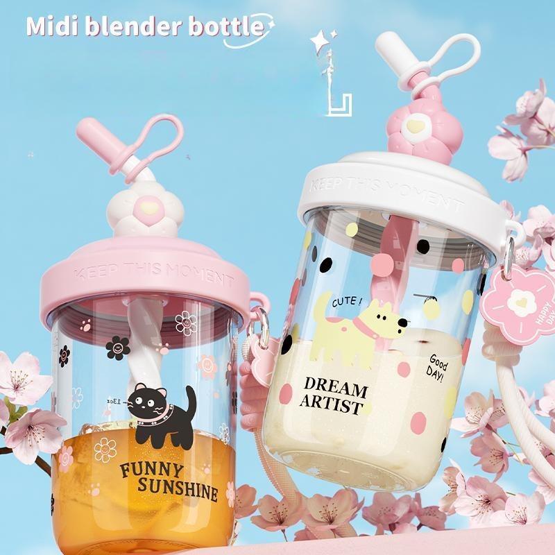 FQUAN(20oz)🔥2025สุดฮิต! แก้วน้ำสไตล์มินิมอล 580ml ใช้ง่ายสไตล์สาวน้อยนักเรียน 💦แก้วน้ำใช้ง่ายสุดๆ! ส