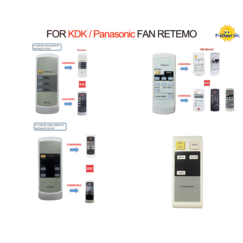 remote รีโมทพัดลม Panasonic รีโมท for ceiling fan living fan wall fan
