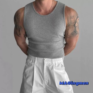 เสื้อกีฬาสำหรับผู้ชาย เสื้อกั๊ก Slim Fit สไตล์อเมริกัน ฟิตเน…