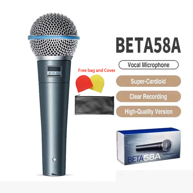 สําหรับ Shure BETA 58A Studio Mic Supercardioid ไมโครโฟนไม่มีสวิทช์แบบไดนามิกสําหรับ Chrisrmas Party