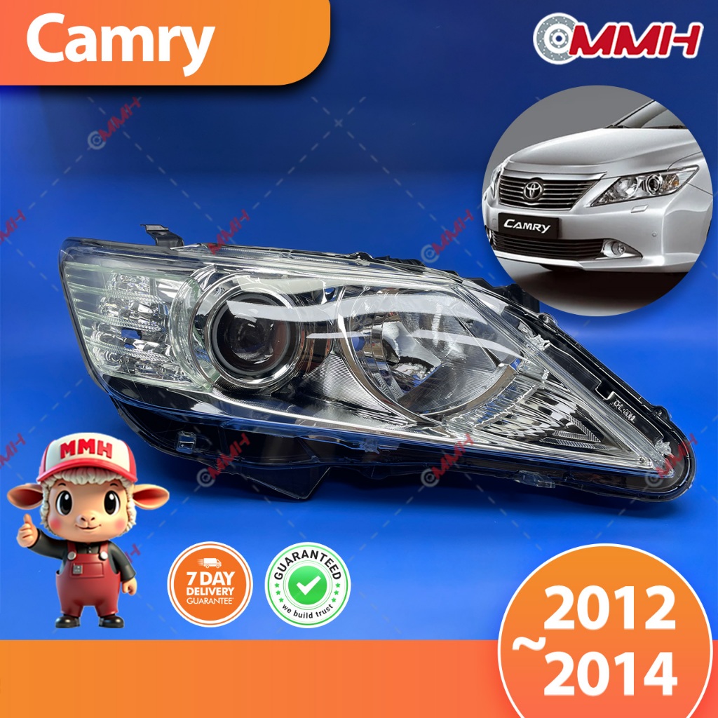 หลอดไฟหน้ารถยนต์ สําหรับ Toyota Camry ACV50/ACV51/XV50 2012-2014 ไฟหน้าโปรเจคเตอร์ เลนส์กระจก พร้อมโคมไฟหน้า