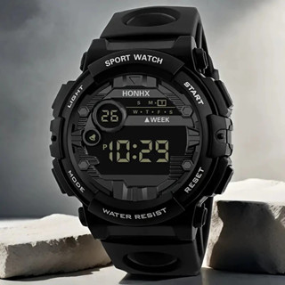 Unisex Jam Tangan Lelaki Perempuan กีฬา LED นาฬิกาดิจิตอลผู้…