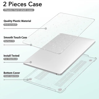 Glitter สําหรับ Macbook Neo A3404 Air M5 M4 A3240 A3441 Air 13.6 M2 M3 A2681 A3113 2022 Pro 13 14 M1 A2338 A2442 2020 Air 13 A2337 2179 A1466 Protector ฝาครอบ