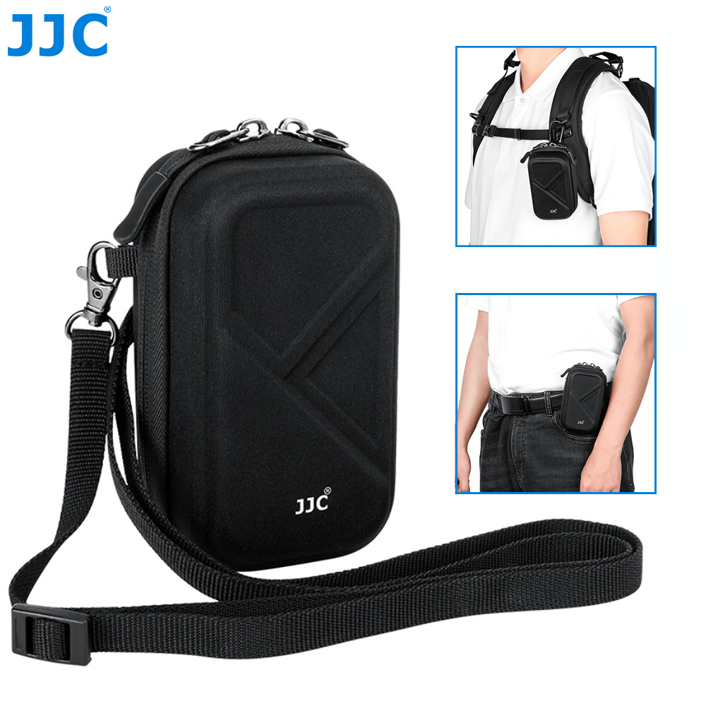 JJC Camera Case EVA กระเป๋าเป้สะพายหลังกล้องพร้อมเปลือกแข็งต่อต้านการชนกัน สายรัดข้อมือสายคล้องไหล่กระเป๋าเข็มขัดสําหรับ Canon Sony Fujifilm Nikon Mirrorless และ DLSR กล้องและเลนส์และ CCD