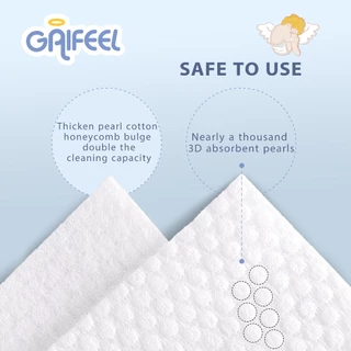 GAIFEEL ทิชชู่เปียกเด็กสีฟ้าไร้กลิ่น ผ้าเช็ดเปียก 640 แผ่น จำนวน 8 แพ็ค
