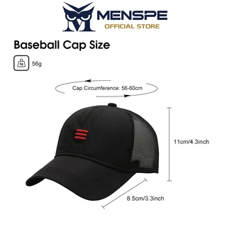 Menspe Mens Summer Baseball Cap Ultra-thin Sun Hat Half Mesh Splicing Breathable Outdoor Sports Hat