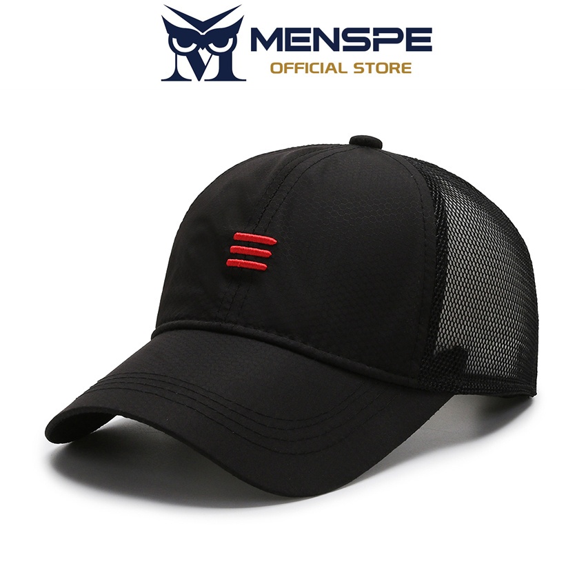 Menspe Mens Summer Baseball Cap Ultra-thin Sun Hat Half Mesh Splicing Breathable Outdoor Sports Hat