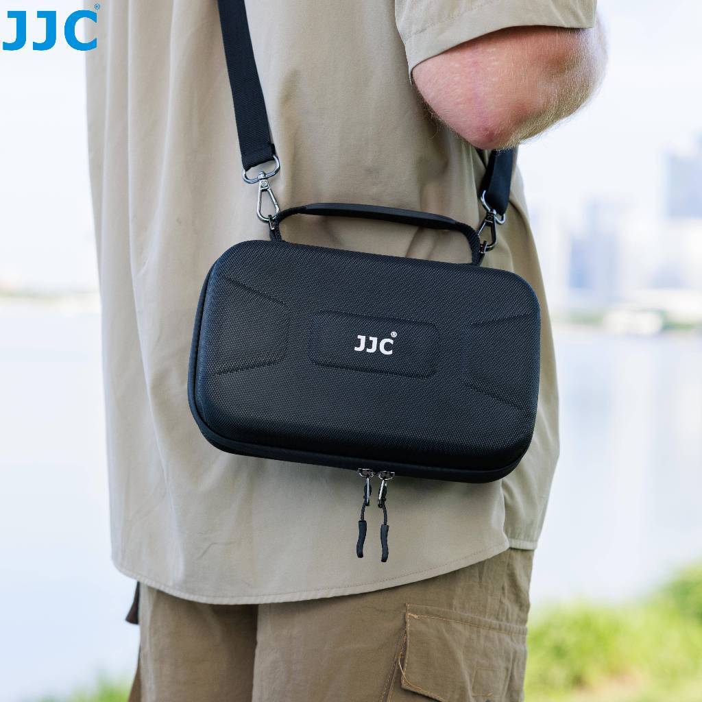 JJC Camera Case EVA กระเป๋าเป้สะพายหลังกล้องพร้อมเปลือกแข็งต่อต้านการชนกัน สายรัดข้อมือสายคล้องไหล่กระเป๋าเข็มขัดสําหรับ Canon Sony Fujifilm Nikon Mirrorless และ DLSR กล้องและเลนส์และ CCD