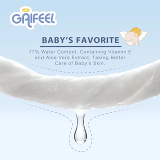 GAIFEEL ผ้าเช็ดเปียกสำหรับทารกและเด็กเล็กสีน้ำเงินไร้กลิ่น, 30 แพ็ค 2400 แผ่น