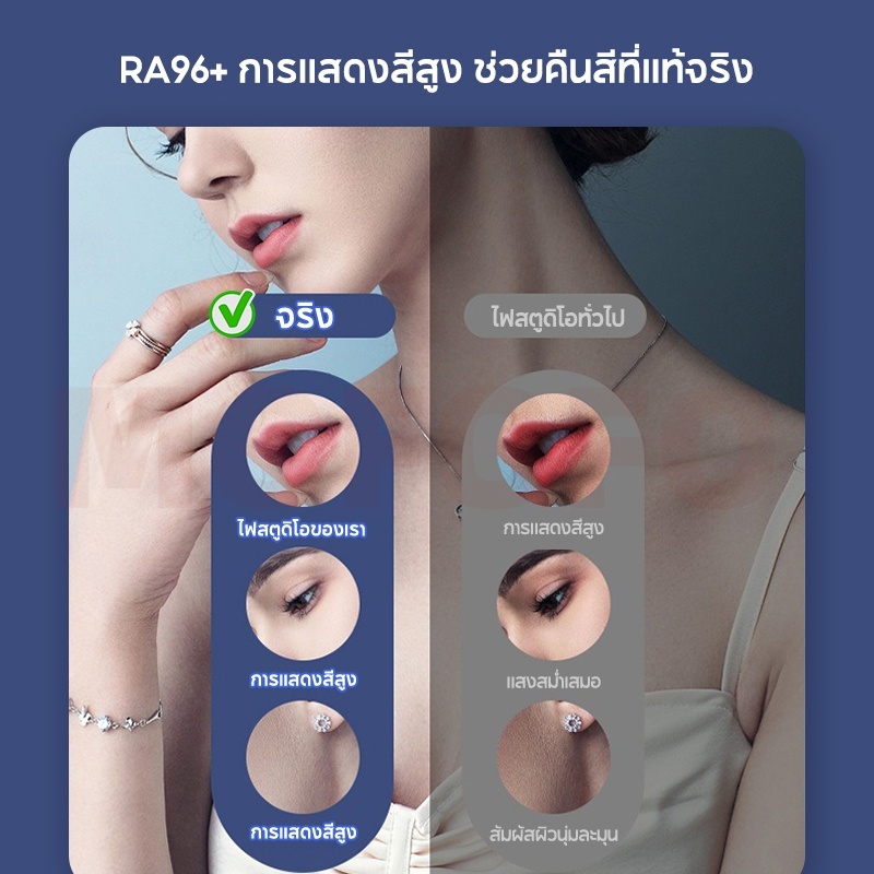 MODOFO 24นิ้ว ไฟสตูดิโอ ไฟไลฟ์สด ไฟถ่ายภาพ LED Light พร้อมรีโหมด ไฟถ่ายภาพ รีโมทแสงได้ ไฟต่อเนื่อง