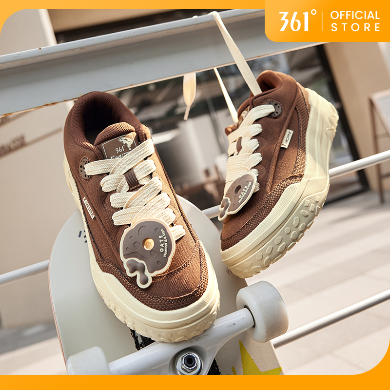 361 Degrees Shortbread รองเท้ากีฬาผู้ชาย รองเท้าผ้าใบพื้นหนา กันลื่น ทรงหุ้มข้อต่า 672516608